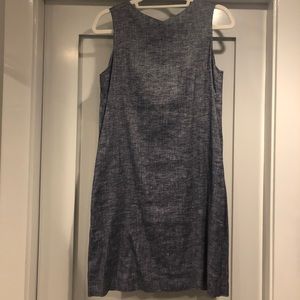 Theory linen summer swing sheath dress size 0 in chambray /denim.